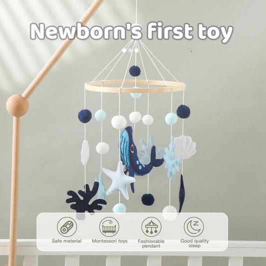 Whale Baby Crib Mobile