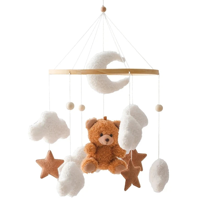 Wooden Baby Crib Mobile & Rattle Toy