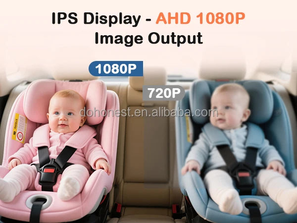7 Inch 1080P Baby Car Camera 150° Wide Angle Night Vision USB Powered for Infant