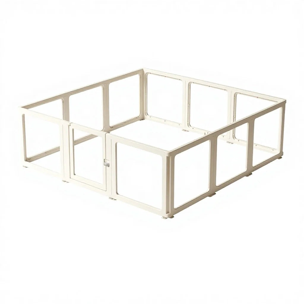 Transparent Acrylic Pet Playpen | Modern Indoor Dog & Cat Fence Enclosure
