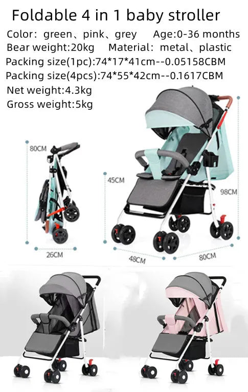 Luxury Foldable Baby Stroller