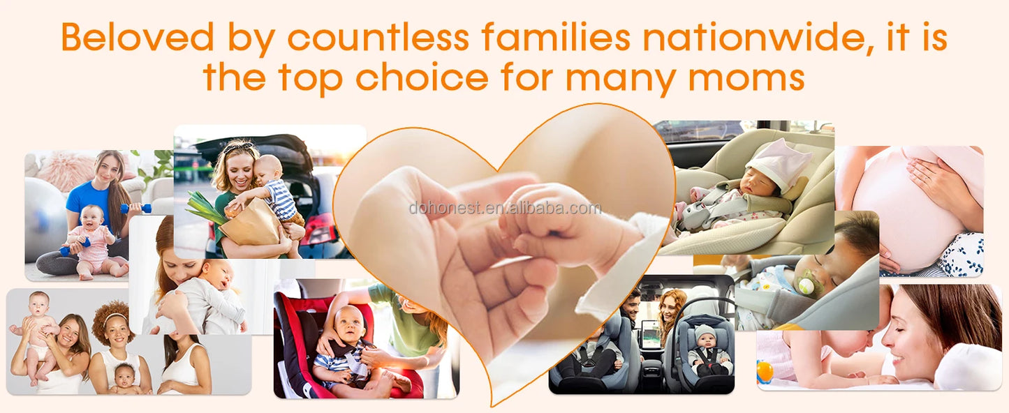 1080P HD 7 Inch Baby Car Camera Touchscreen 3X Zoom 150° Wide Angle 940nm Night Vision Easy Installation