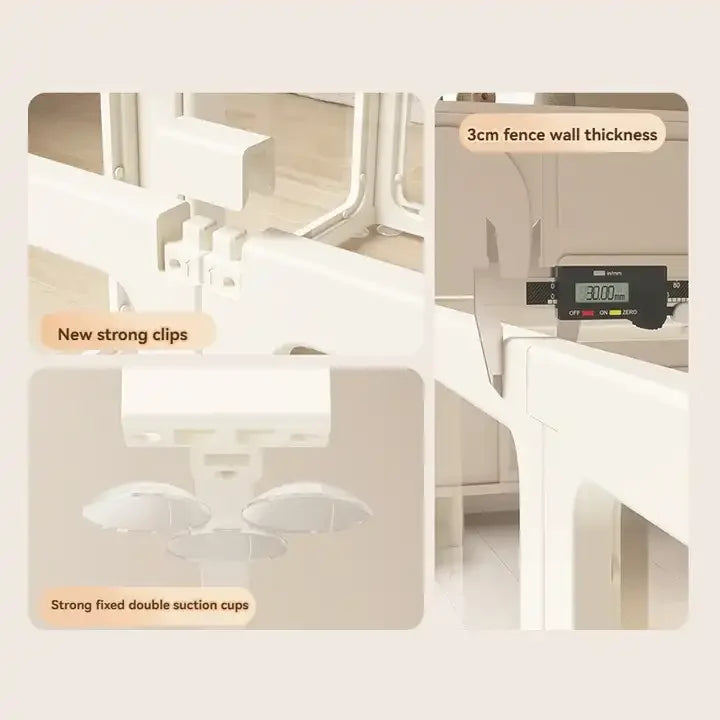Transparent Acrylic Pet Playpen | Modern Indoor Dog & Cat Fence Enclosure