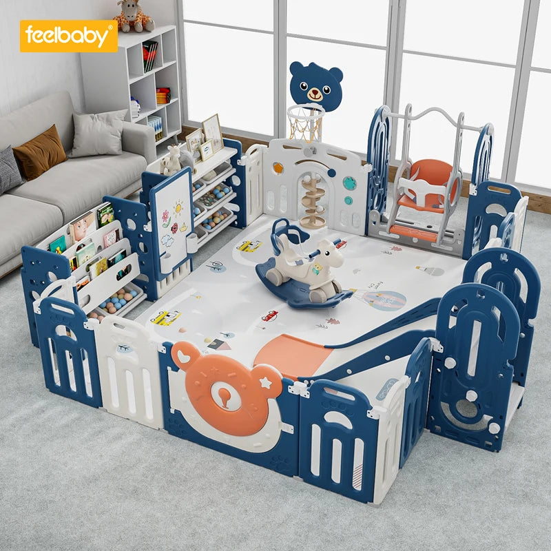 Feelbaby Premium Safety Playpen & Activity Center | Modern Baby Play Yard