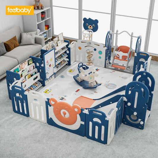 Feelbaby Premium Safety Playpen & Activity Center | Modern Baby Play Yard