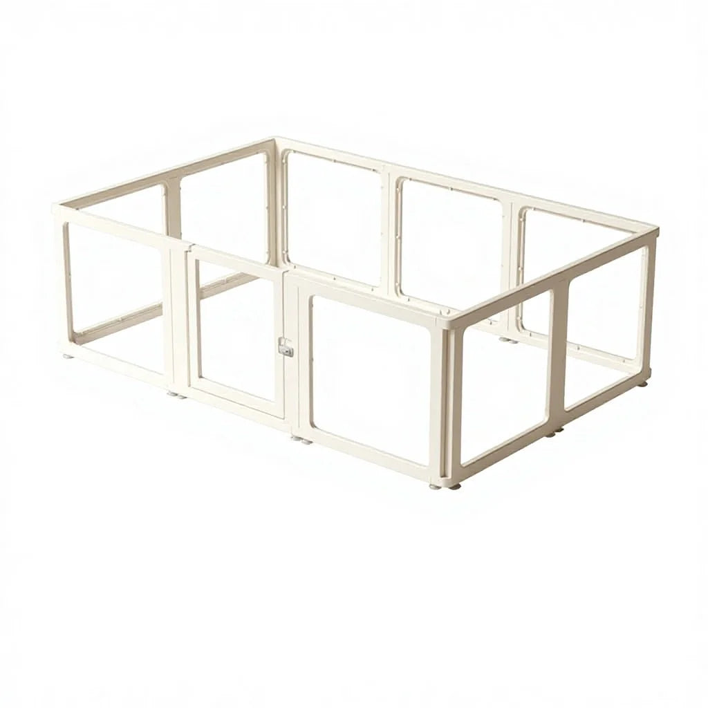 Transparent Acrylic Pet Playpen | Modern Indoor Dog & Cat Fence Enclosure