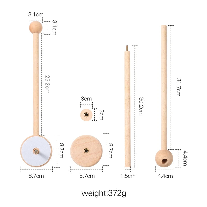 Wooden Baby Crib Mobile & Rattle Toy