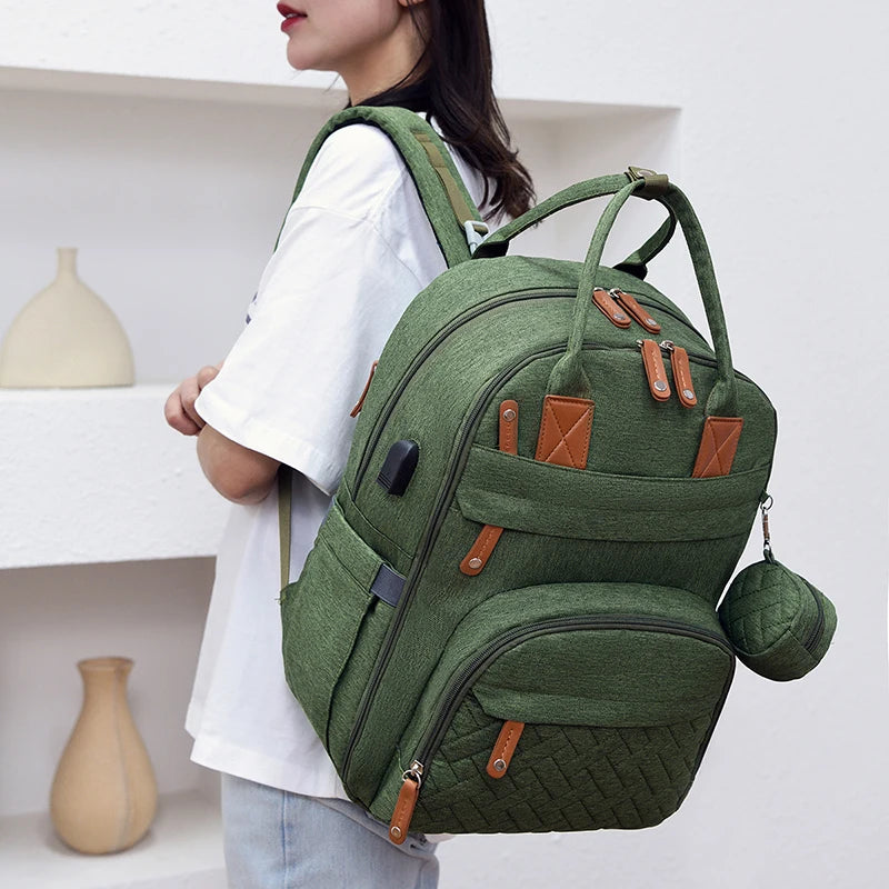 Multi-Function Diaper Backpack | Waterproof Baby Bag for Moms & Dads