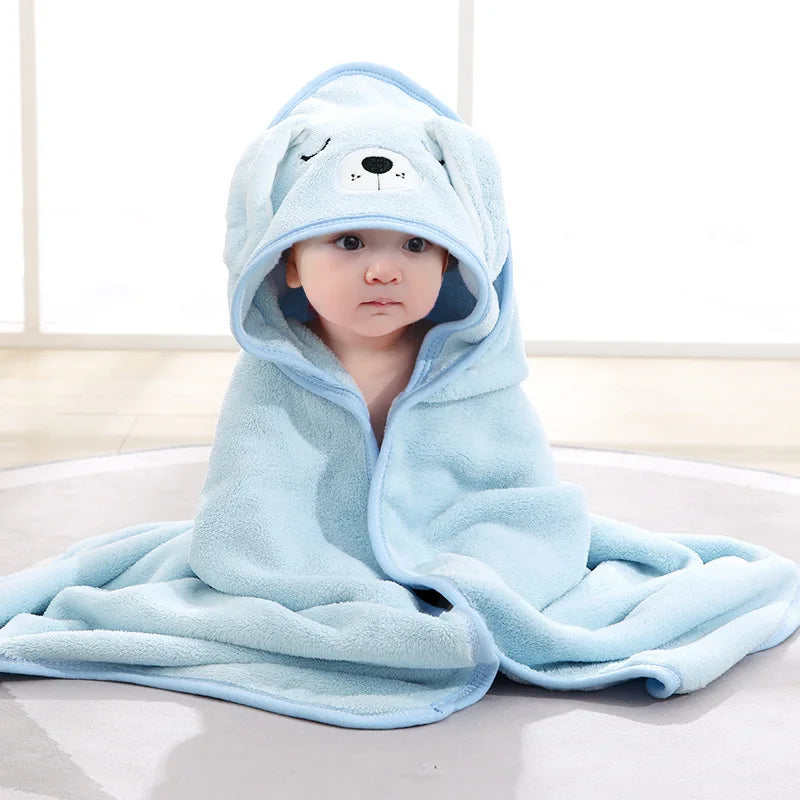 Hooded Baby Bath Towel / Bathrobe Blanket