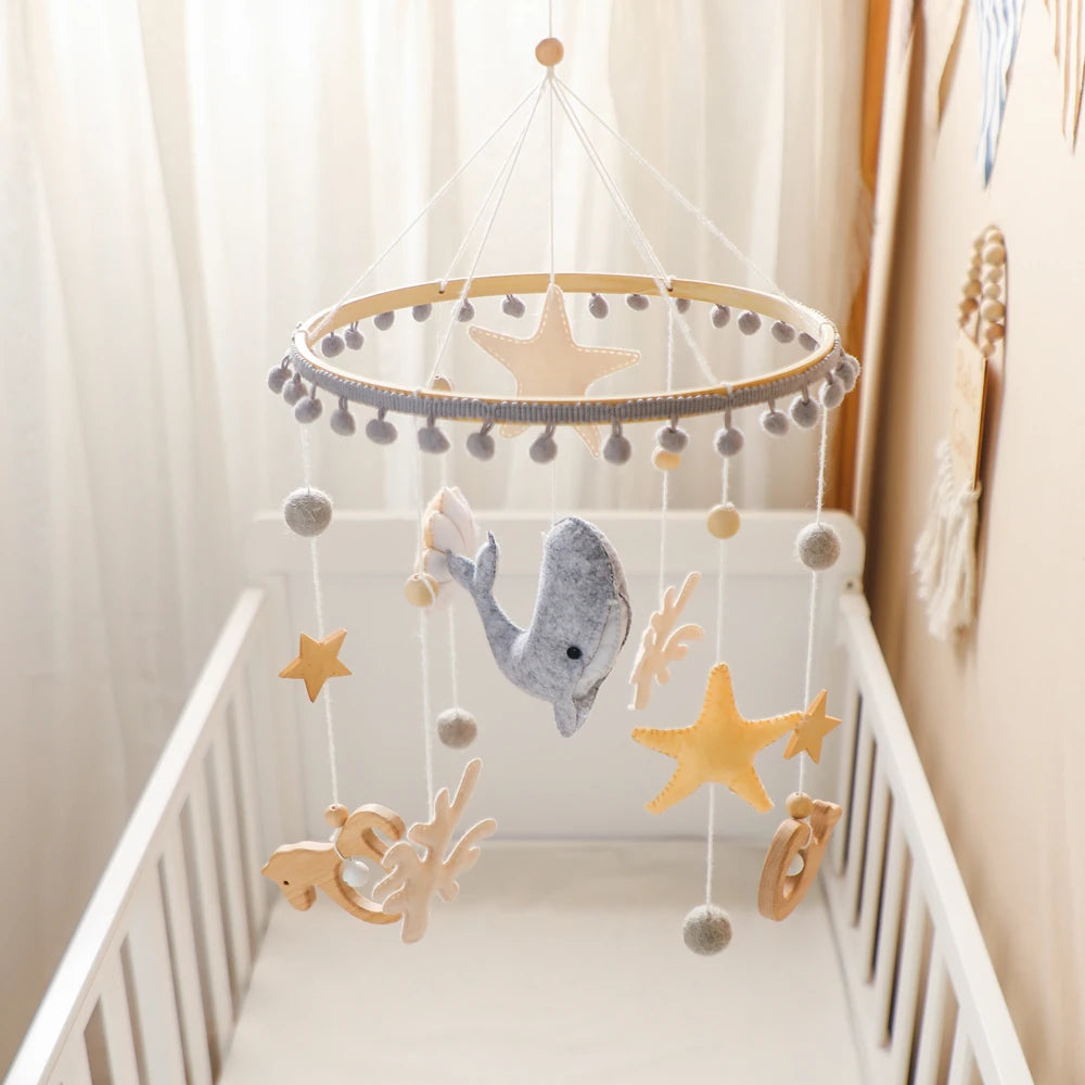 Whale Baby Crib Mobile