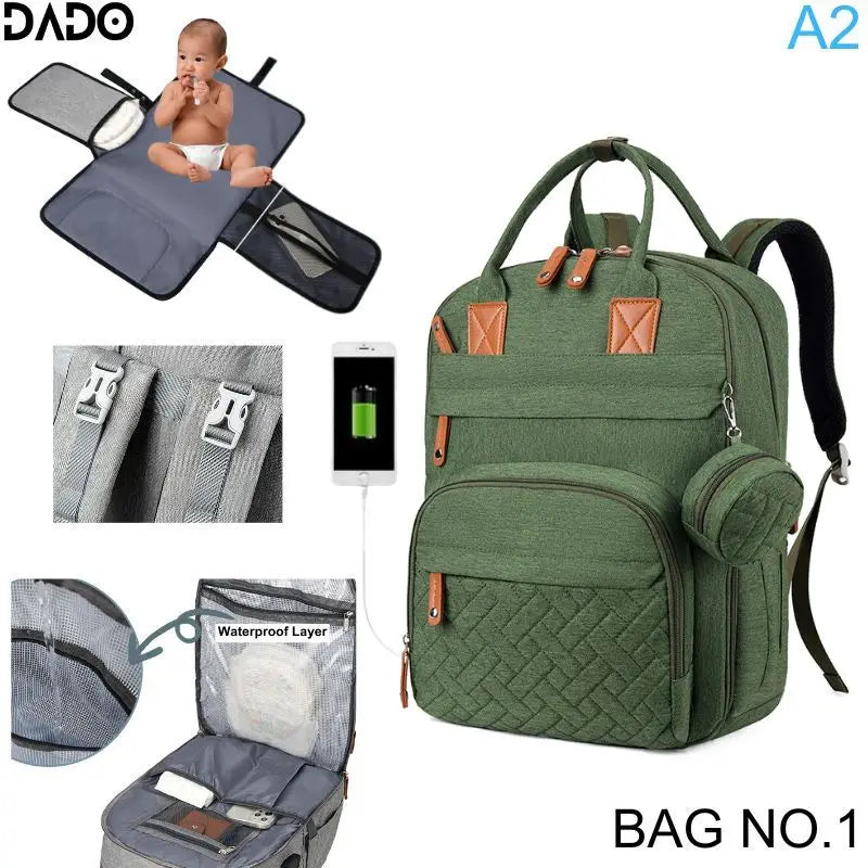 Multi-Function Diaper Backpack | Waterproof Baby Bag for Moms & Dads
