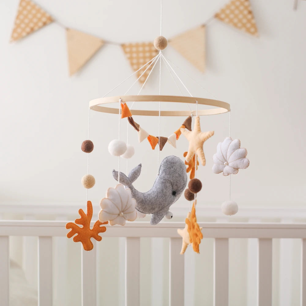 Whale Baby Crib Mobile