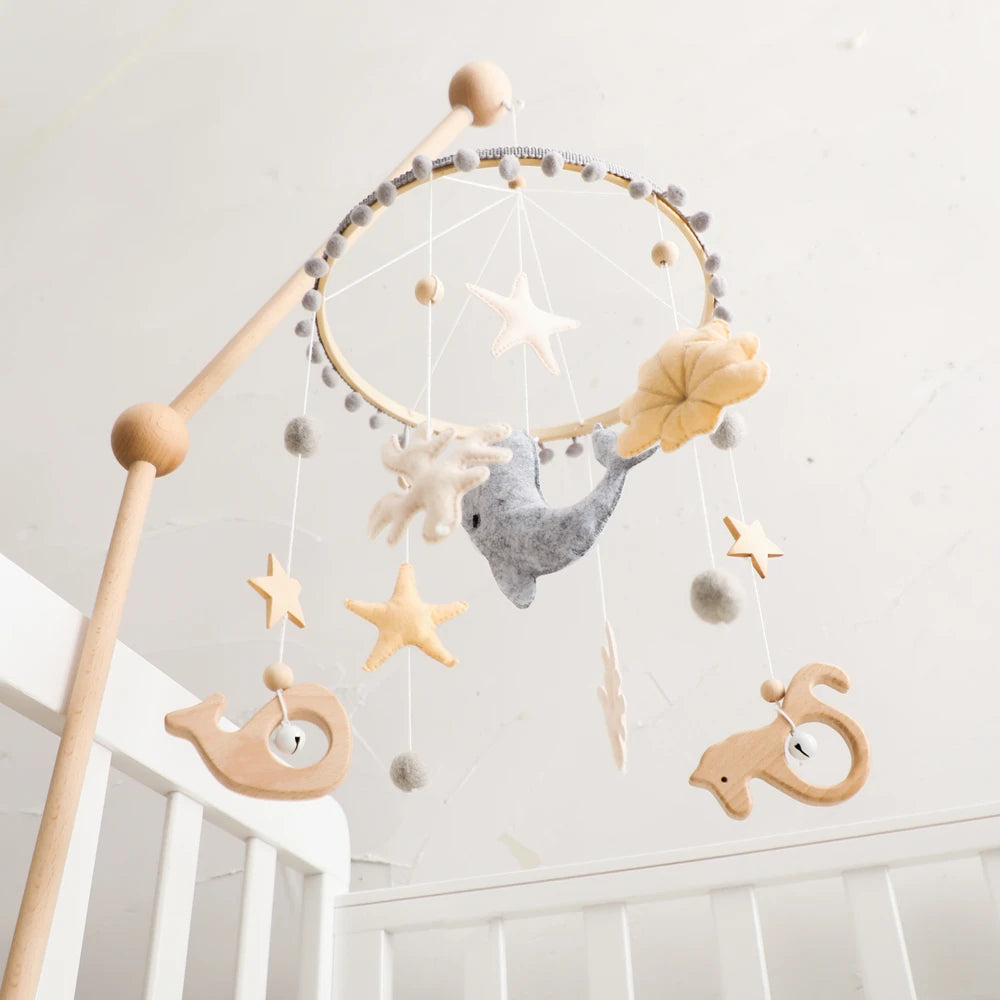 Whale Baby Crib Mobile