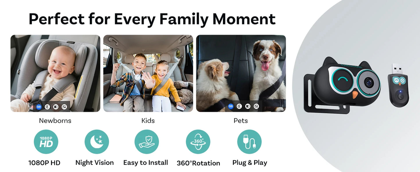 OTTOCAST Baby Car Camera Wireless Carplay