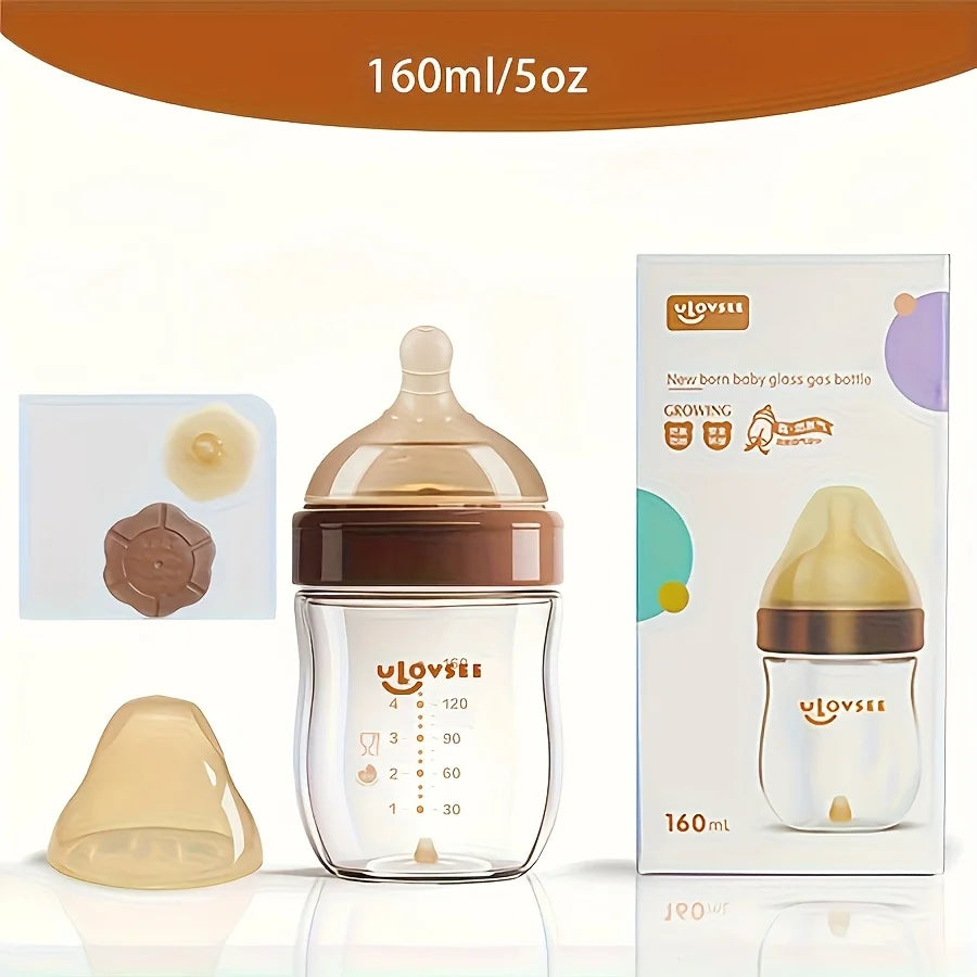 Premium Anti-Colic Glass Baby Bottle
