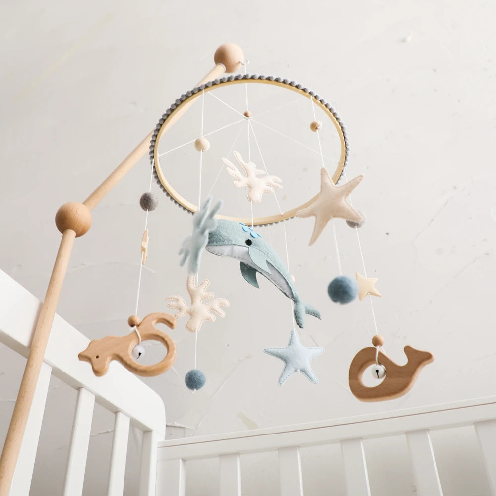 Whale Baby Crib Mobile