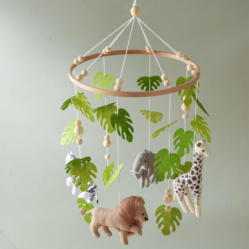Wooden Baby Crib Mobile & Rattle Toy