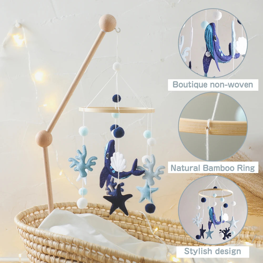Whale Baby Crib Mobile