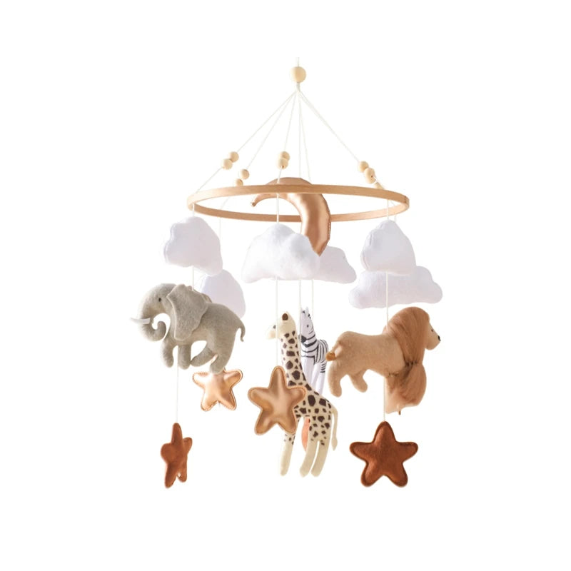 Wooden Baby Crib Mobile & Rattle Toy