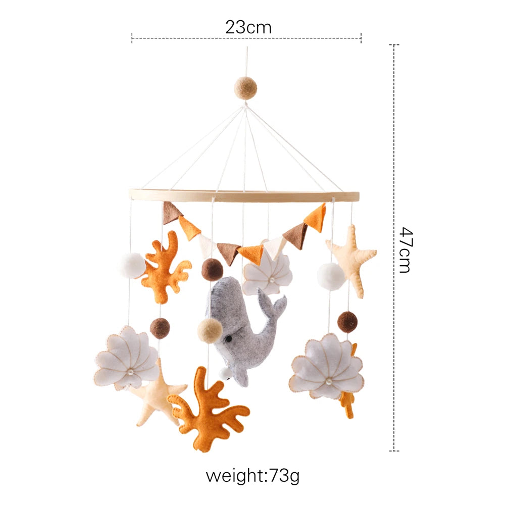 Whale Baby Crib Mobile