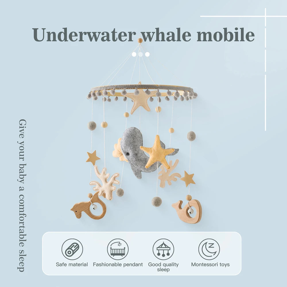 Whale Baby Crib Mobile