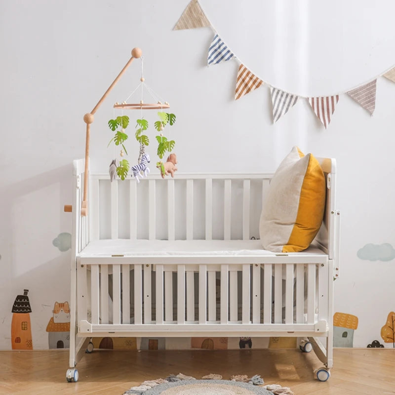 Wooden Baby Crib Mobile & Rattle Toy