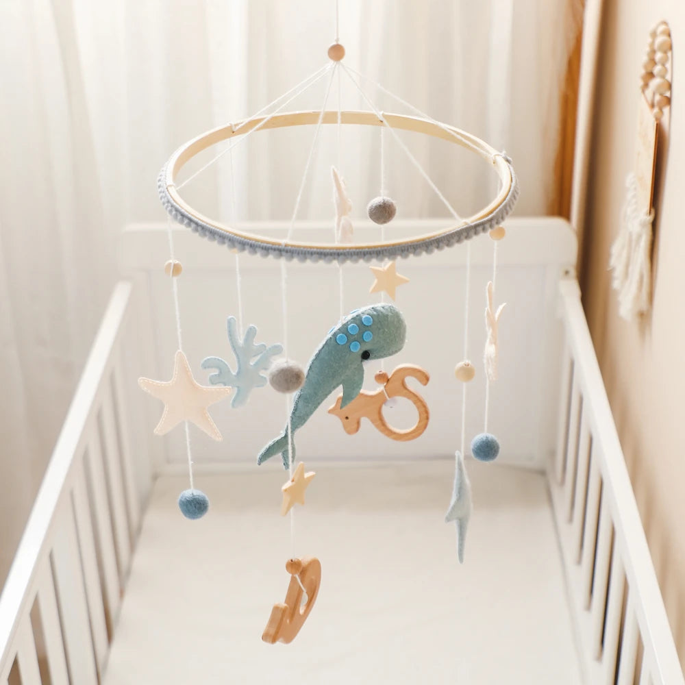 Whale Baby Crib Mobile