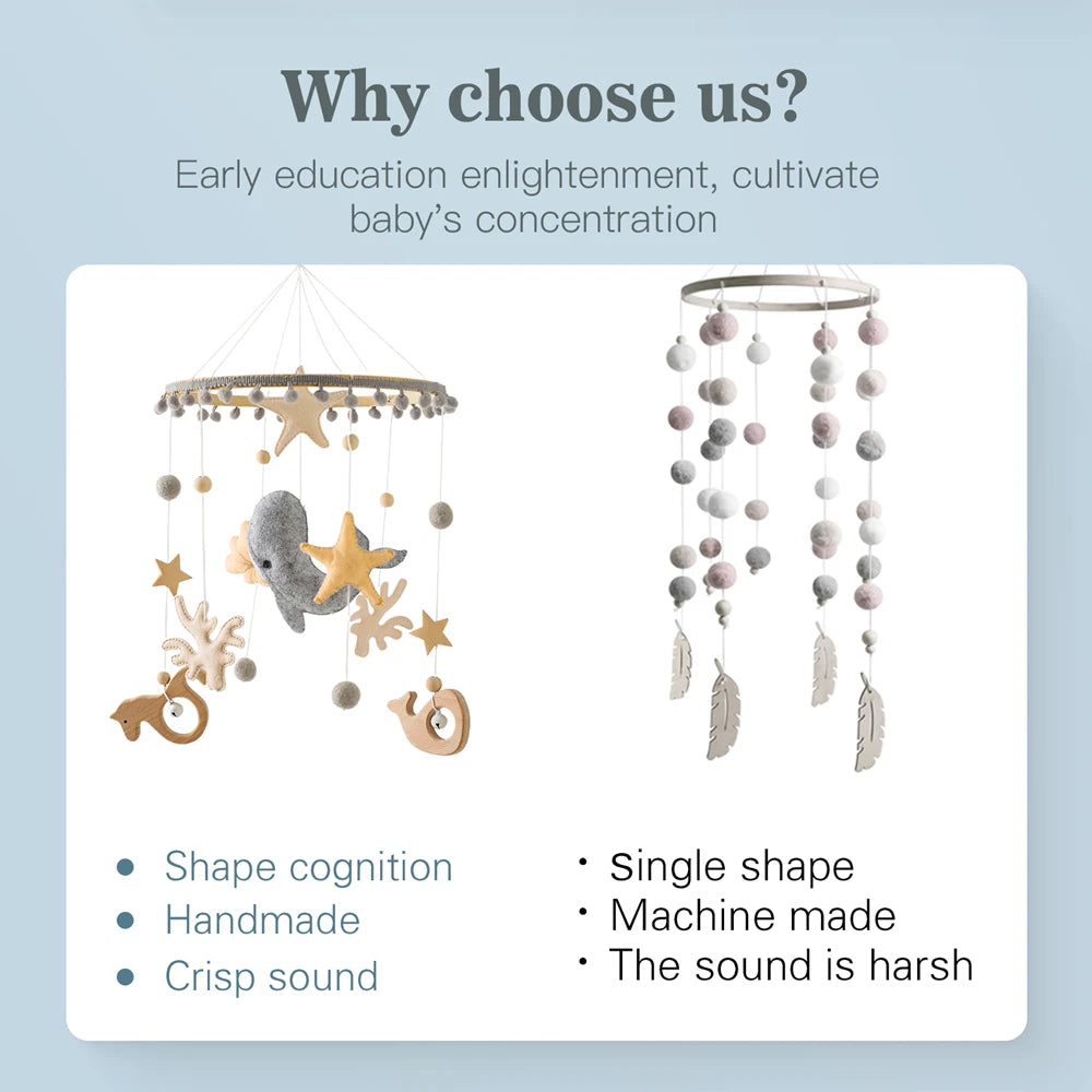 Whale Baby Crib Mobile