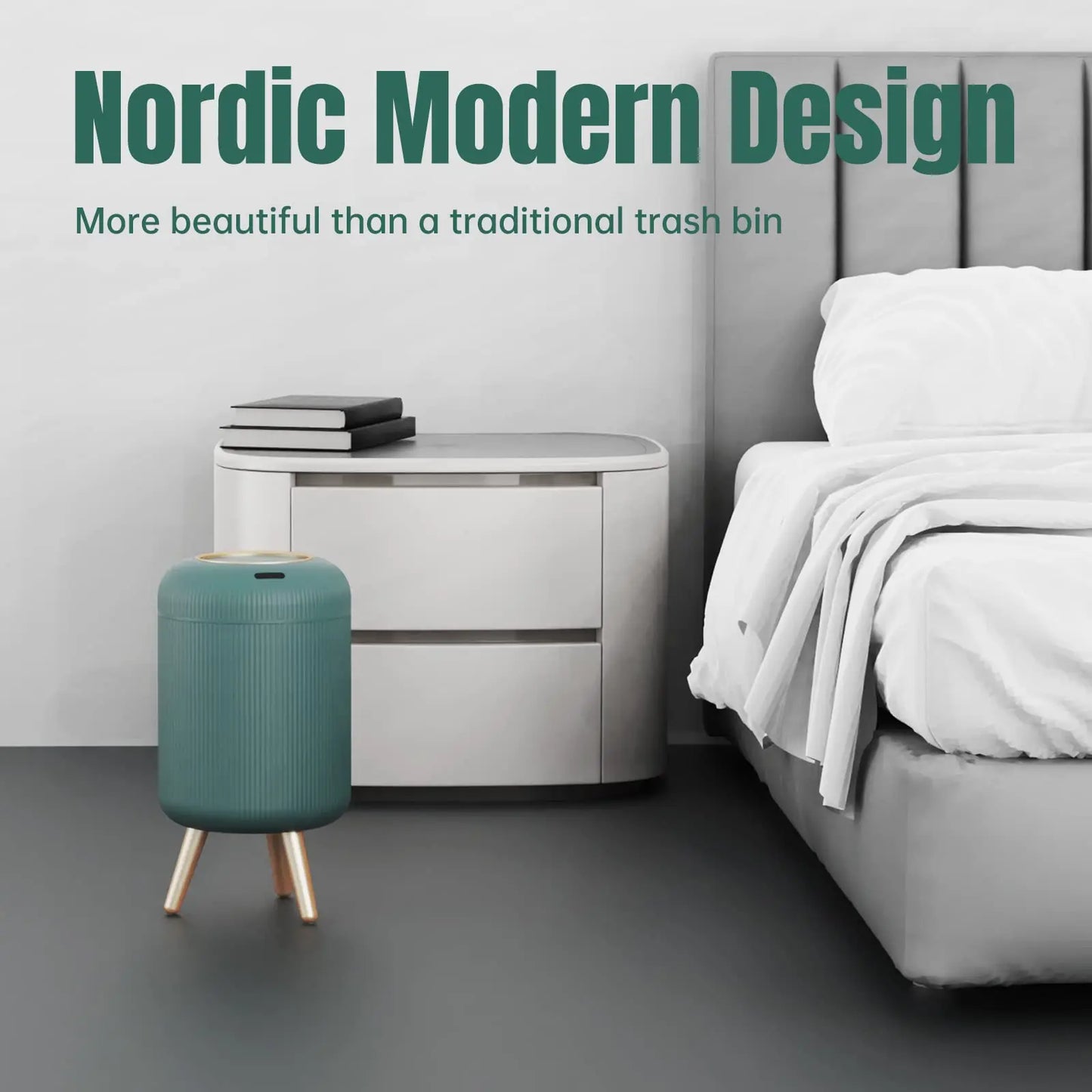 Touchless Motion Sensor Modern Trash Can
