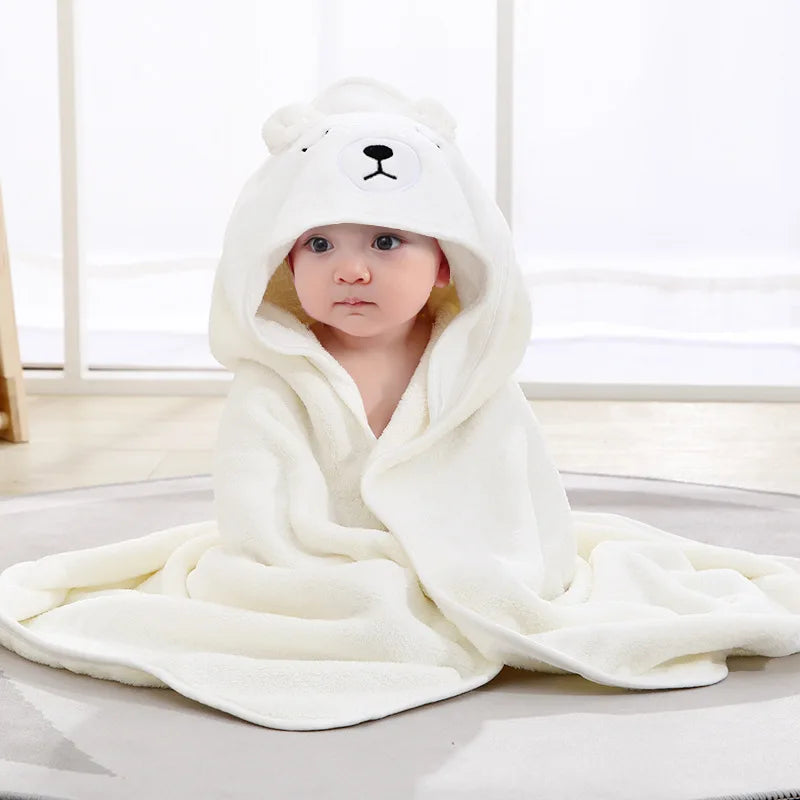 Hooded Baby Bath Towel / Bathrobe Blanket