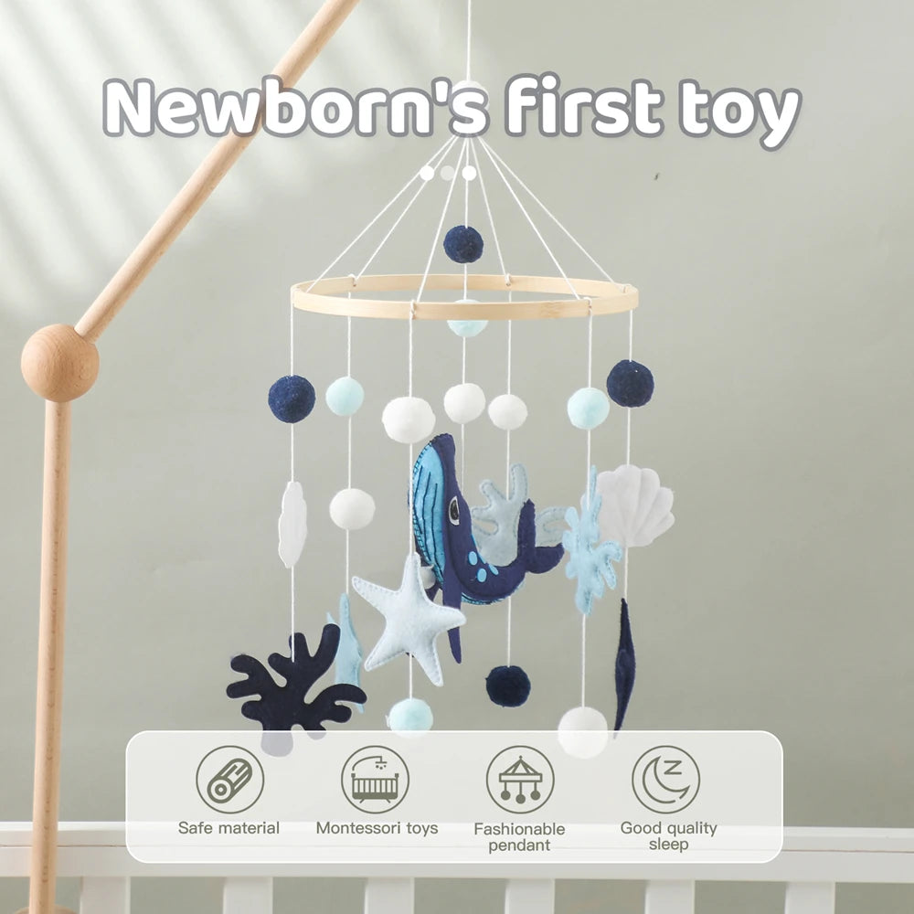 Whale Baby Crib Mobile