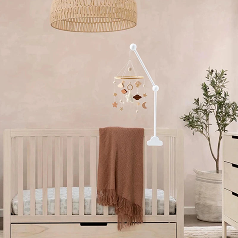Wooden Baby Crib Mobile & Rattle Toy