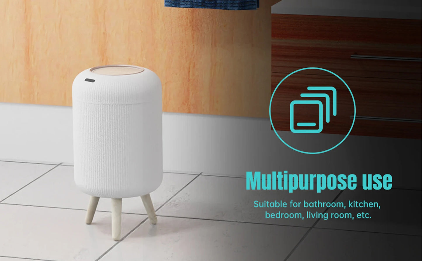 Touchless Motion Sensor Modern Trash Can