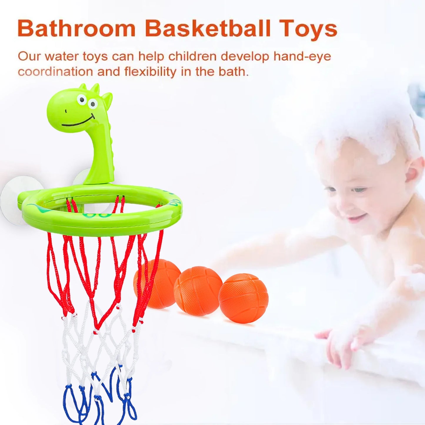 Baby Bath Toy Suction Basketball Hoop