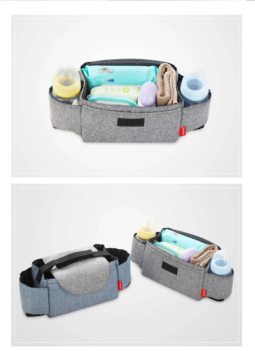 Insulated Baby Bottle Storage Bag | Portable Diaper & Stroller Organizer