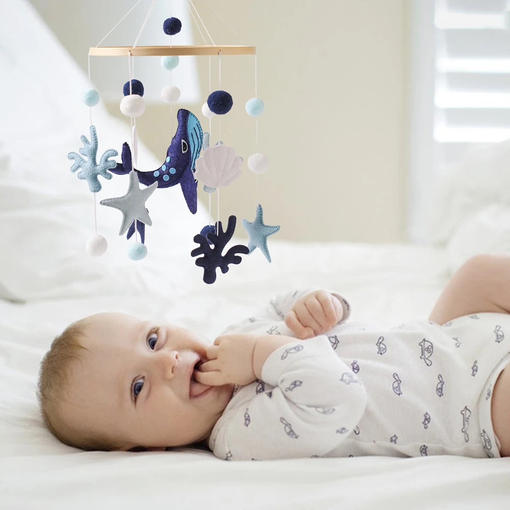 Whale Baby Crib Mobile