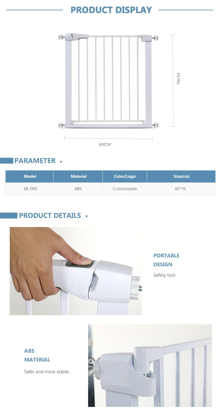 Babi Baby Pet Expandable Stair Guard Gate Fence Made of Durable PP Material