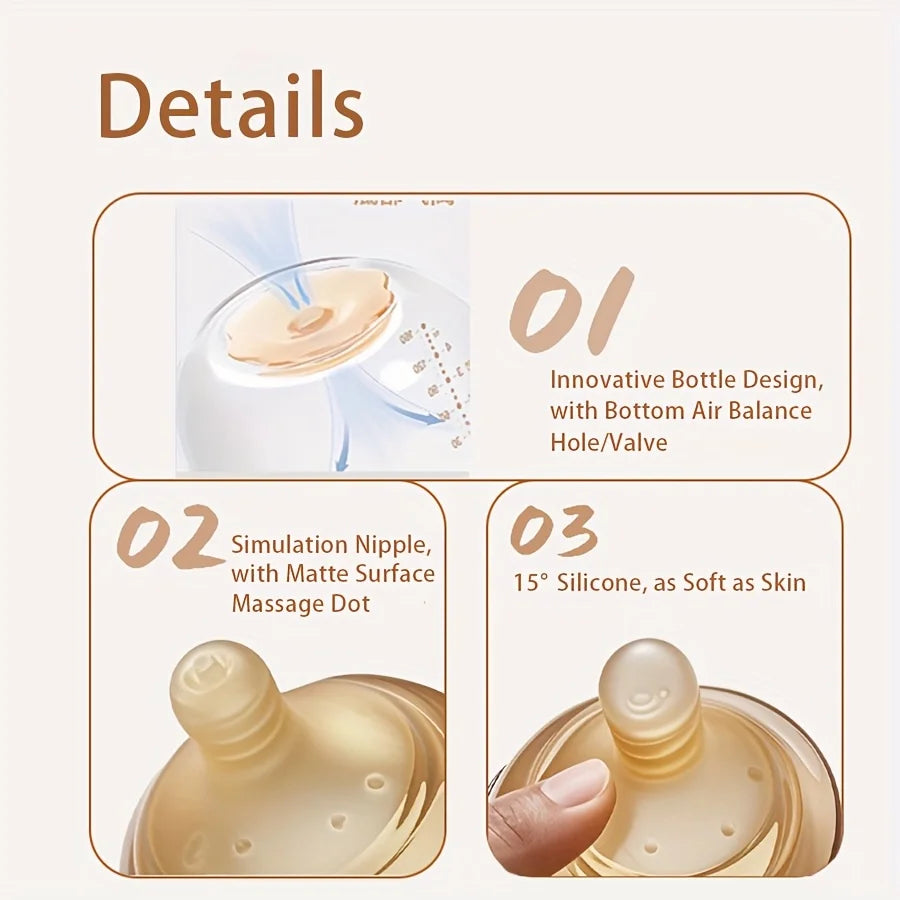 Premium Anti-Colic Glass Baby Bottle