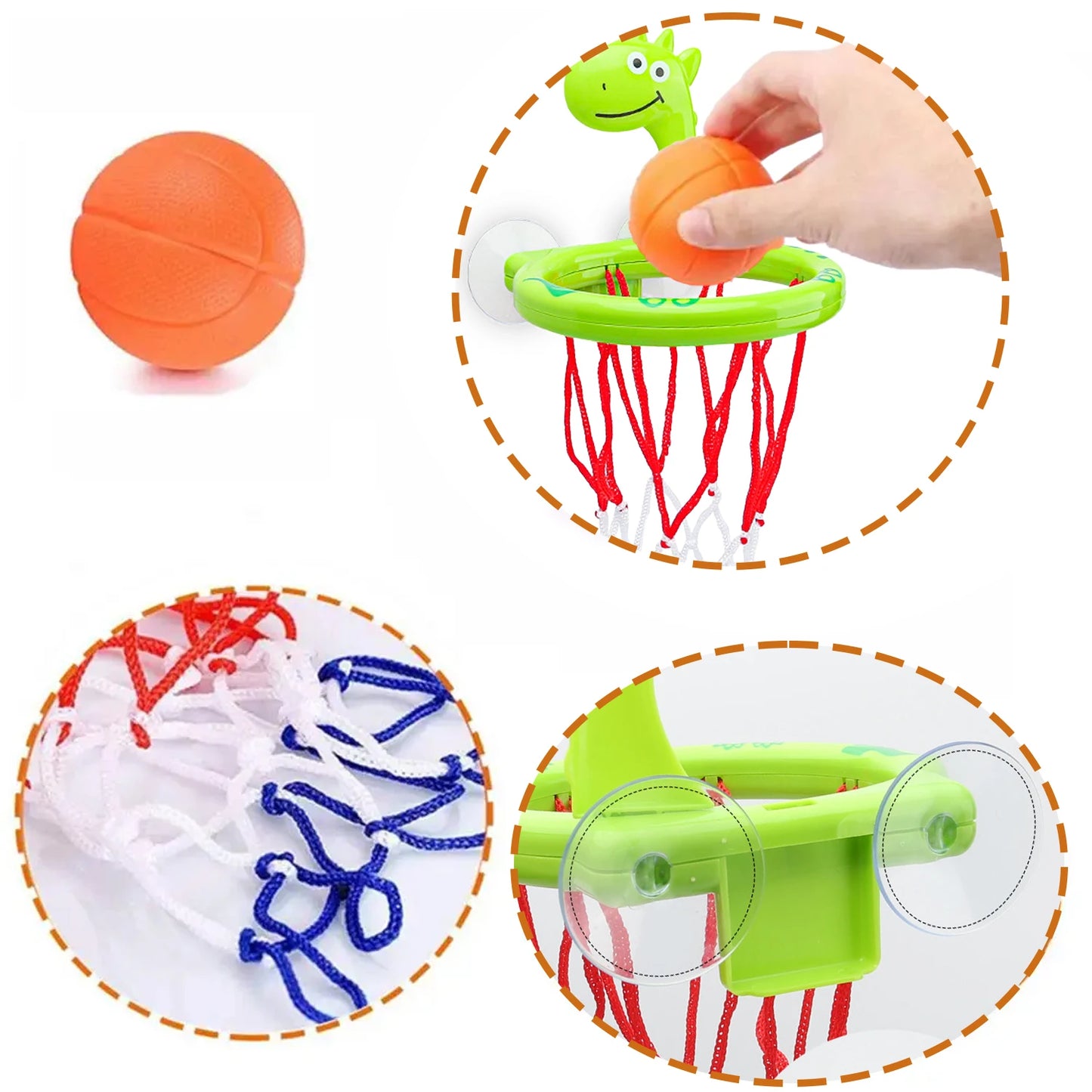 Baby Bath Toy Suction Basketball Hoop