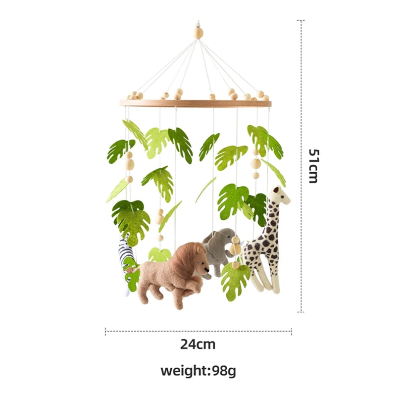 Wooden Baby Crib Mobile & Rattle Toy