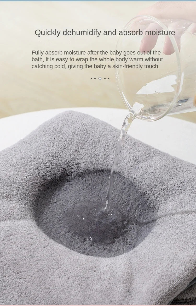 Hooded Baby Bath Towel / Bathrobe Blanket