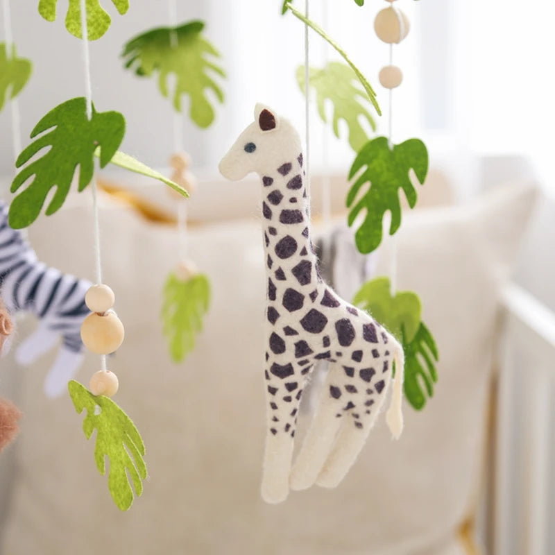 Wooden Baby Crib Mobile & Rattle Toy