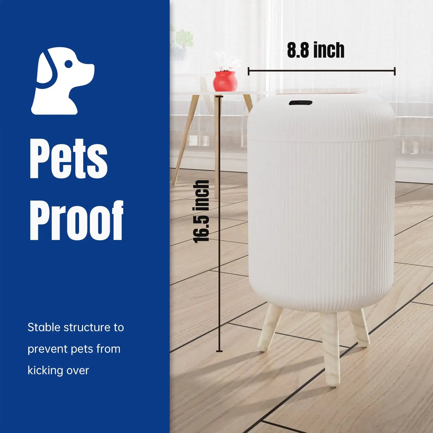 Touchless Motion Sensor Modern Trash Can