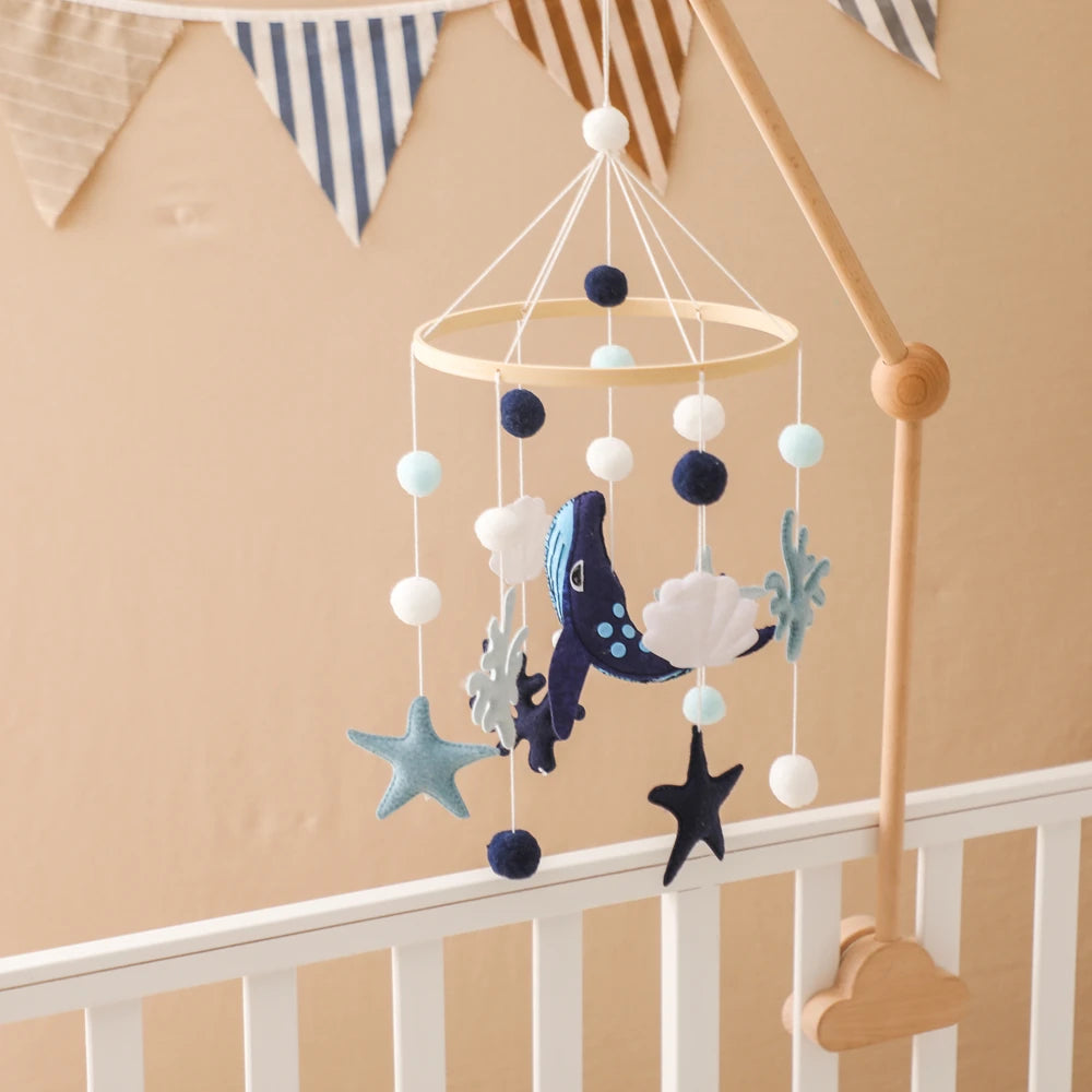 Whale Baby Crib Mobile