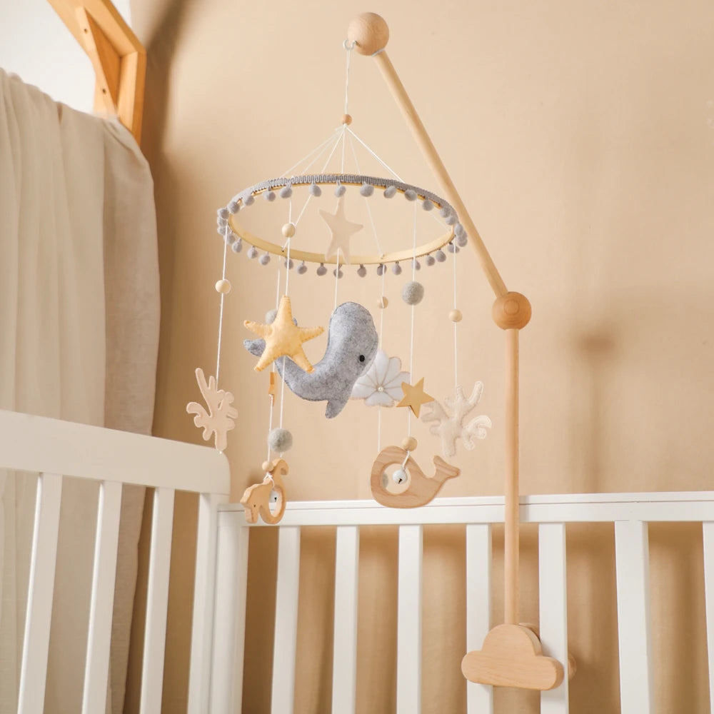 Whale Baby Crib Mobile