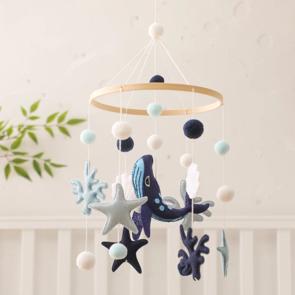Whale Baby Crib Mobile
