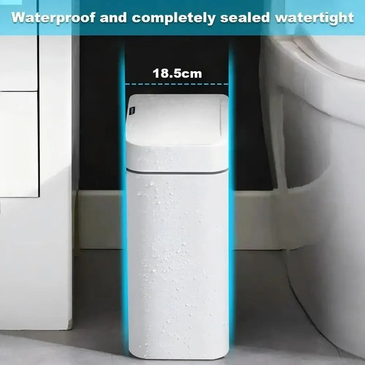 White Touchless 15L Smart Sensor Trash Can