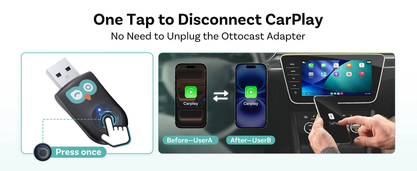 OTTOCAST Baby Car Camera Wireless Carplay