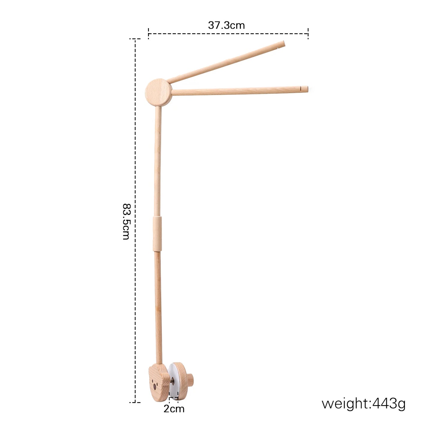Wooden Baby Crib Mobile & Rattle Toy