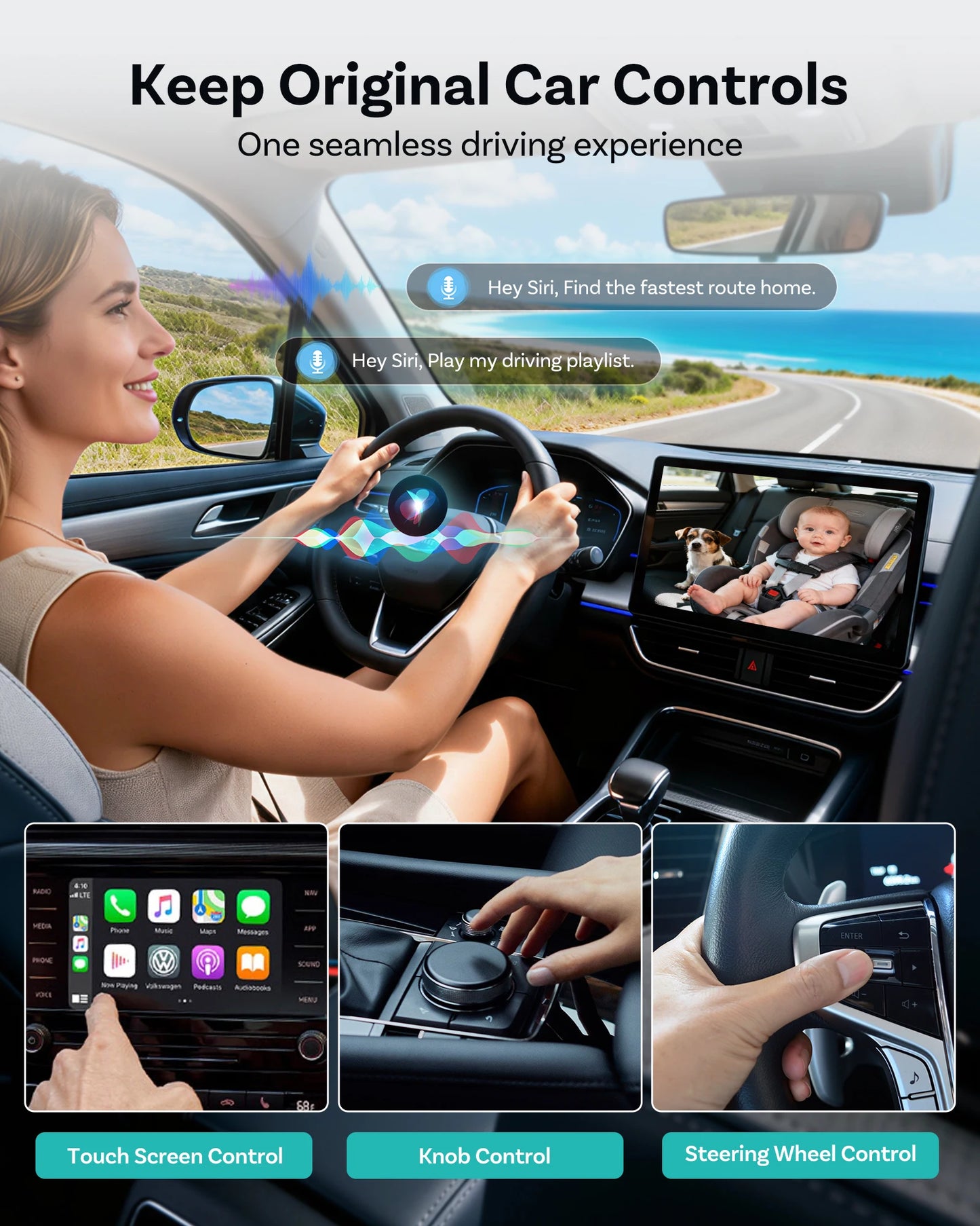 OTTOCAST Baby Car Camera Wireless Carplay
